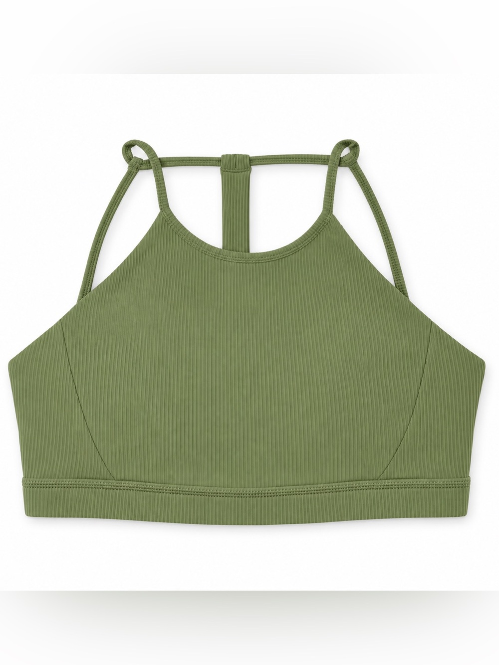 Born Primitive Break the Limits Ribbed Sports Bra Army Green 2XL NWT